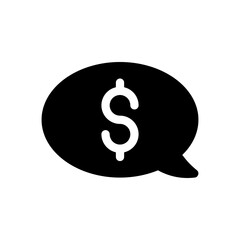 speech bubble glyph icon