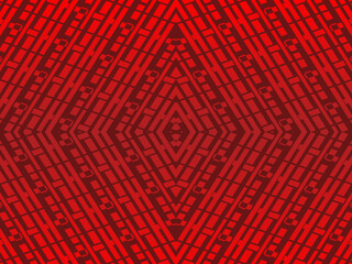 High contrast red and black glossy stripes background. Abstract technology graphic banner design. Vector corporate background.