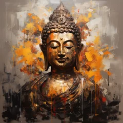 Tuinposter Buddha. Generative AI © August
