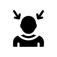 mental pressure glyph icon