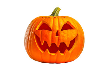 Isolated  halloween pumpkin on white