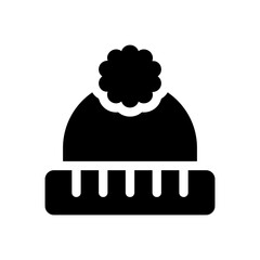 winter hat glyph icon