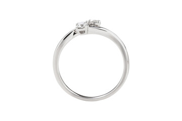 Metal Ring with Topaz and Diamonds including clipping path
