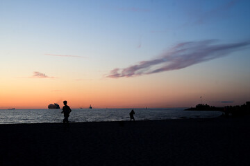 Sonnenuntergang am Strand von Rostock Warnemünde