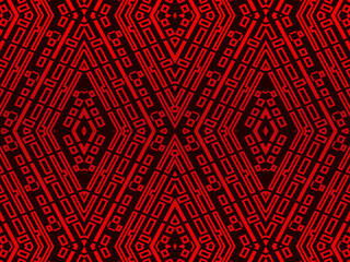 High contrast red and black glossy stripes background. Abstract technology graphic banner design. Vector corporate background.