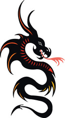 Obraz premium red dragon tattoo