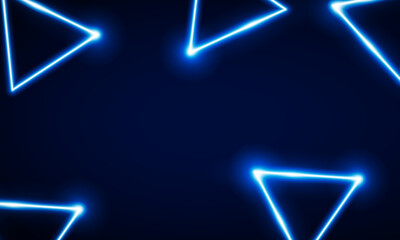 Abstract Key Door open Light out technology and with neon triangles. Hitech communication concept innovation background,  vector design