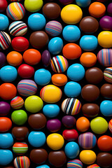 Colourful chocolate candies