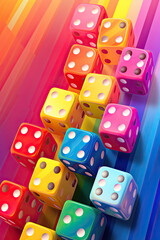 Colourful dices