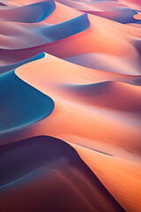 Fototapeta na wymiar Colourful sand dunes shape and pattern