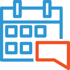 clean modern outline calendar icon