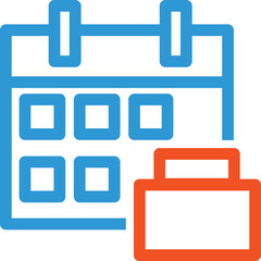 clean modern outline calendar icon