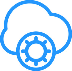 clean outline style cloud icon