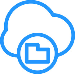 clean outline style cloud icon