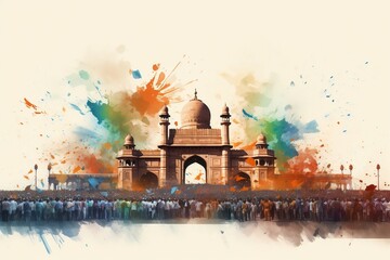 Original Indian Poster Cover Design Template. Generative Ai