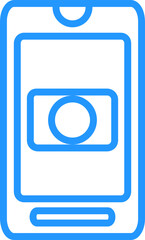 smartphone icon. outline style isolated on white background