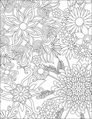 intricate adult coloring page flower floral garden clover geometric holiday meditation coloring page