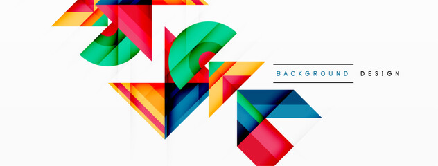 Visually captivating background design showcasing dynamic geometric lines, triangles, and squares. This composition blends precision and movement, creating an engaging graphic with a modern aesthetic