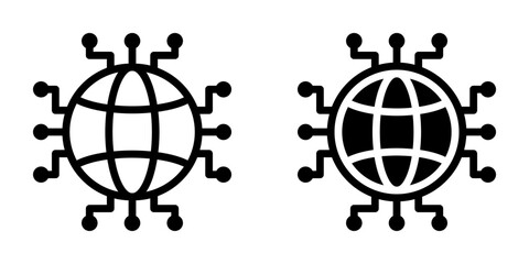 Globe icon. sign for mobile concept and web design. vector illustration