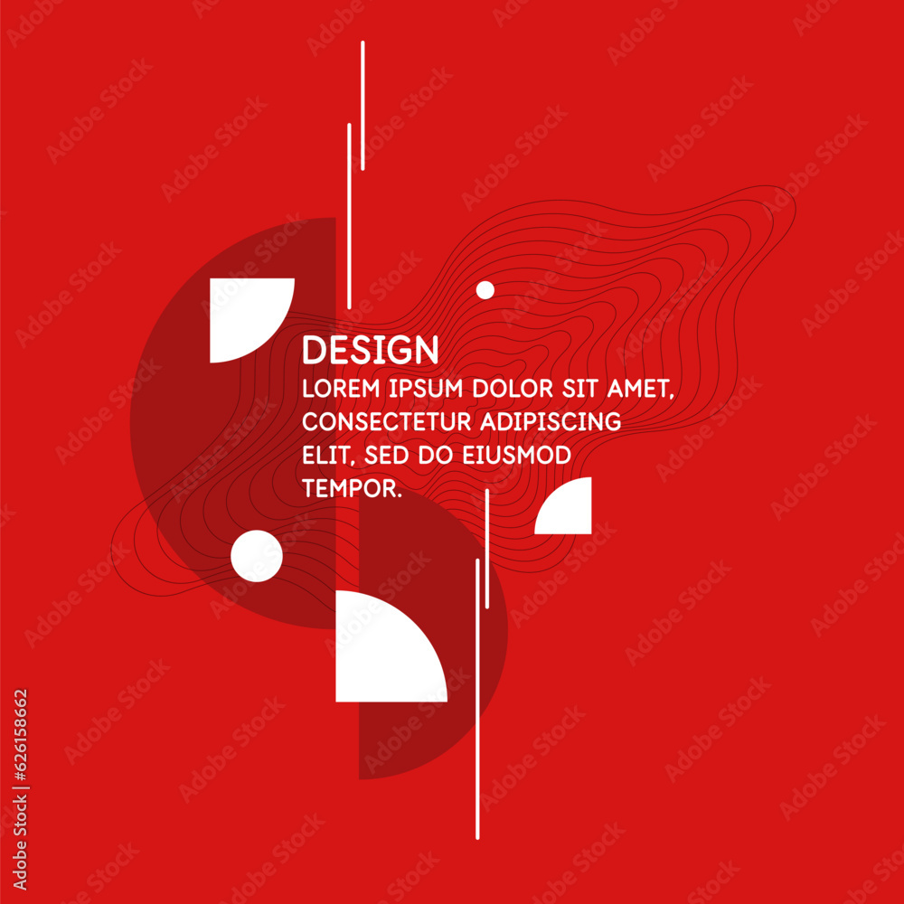 Poster Abstract background with simple elements. An image with a composition of geometric elements and shapes.