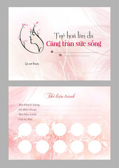 Spa and beauty card template