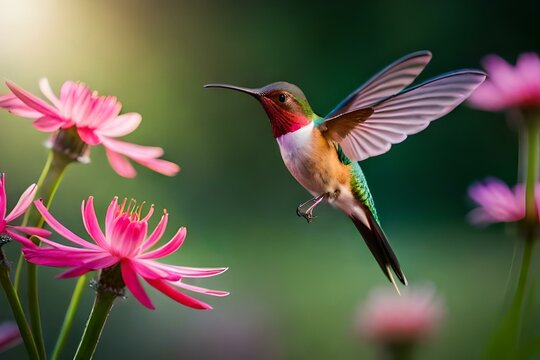 hummingbird in flight