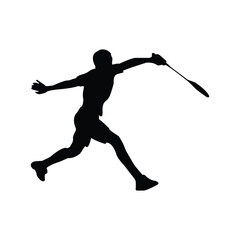 icon of person playing badminton vector