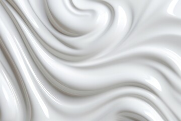 Glossy White Milk or Whipped Cream-like Slickness. Generative AI