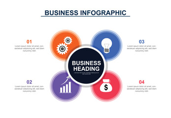 circular diagram Modern colorful infographic steps. Infographic with steps multicolor design, Info