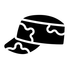 military hat Solid icon