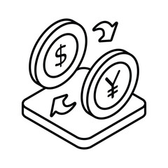 Exchange Icon vector stock illustration.