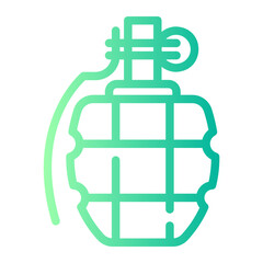 grenade Line Gradient Icon