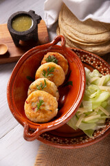 Potato pancakes, a very popular homemade dish in many countries, in traditional Mexican cuisine they are known as 