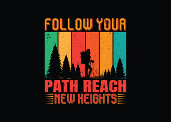 Hiking Man T-shirt Design, Adventure, t-shirt design