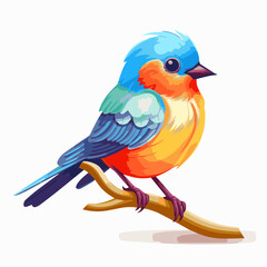 Fototapeta premium bird cartoon clipart vector white background