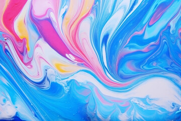Fototapeta na wymiar Colorful abstract painting background. Liquid marbling paint background. AI Generated
