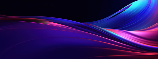 Abstract neon background. Ultrawide wallpaper. AI