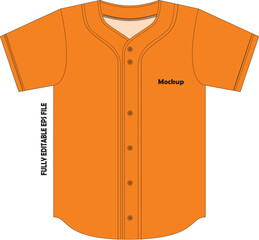 Baseball Full Button Two Button V Neck Jersey Mock ups