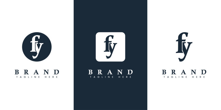 Modern and simple Lowercase FY Letter Logo, suitable for any business with FY or YF initials.