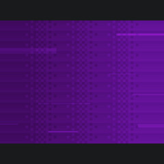 Low Resolution Pixelated Dithered Purple Gradient with Scanlines and Signal Noise, Black Border Frame