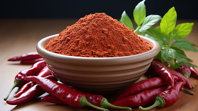 a realistic image of spice paprika. AI Generated