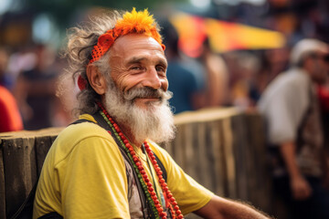 Obraz premium A man at the festival. AI Generated