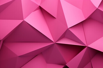 Obraz premium Pink Polygonal Surface with Triangular Pyramids. . AI Generated