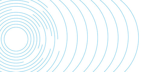 Abstract Blue circular lines background. futuristic technology banner design. Vector eps 10