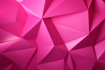 Pink Polygonal Surface with Triangular Pyramids. . AI Generated