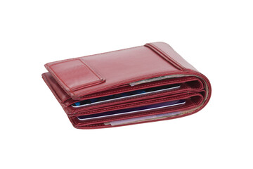 red wallet money of lifestyle woman arrangement flat lay style 