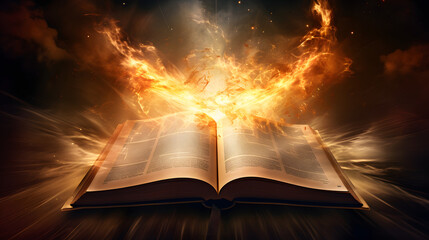 Eternal Flames: The Cross, Bible, and Infinite Power, AI Generative