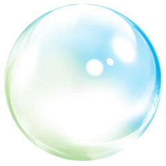 sphere bubble. water drop isolated on white background