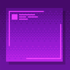 Fototapeta premium Retro Style Neon Pink and Purple Gradient Futuristic Interface Screen Template Background