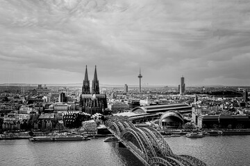 view over Cologne skyline 